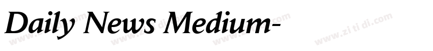 Daily News Medium字体转换